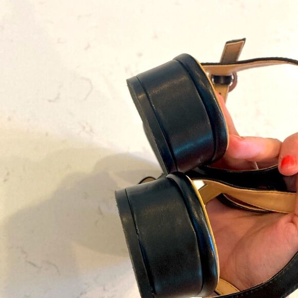 Easy Spirit Ginova Sandal Black leather Women's flat comfortable summer Sandals - Picture 8 of 8